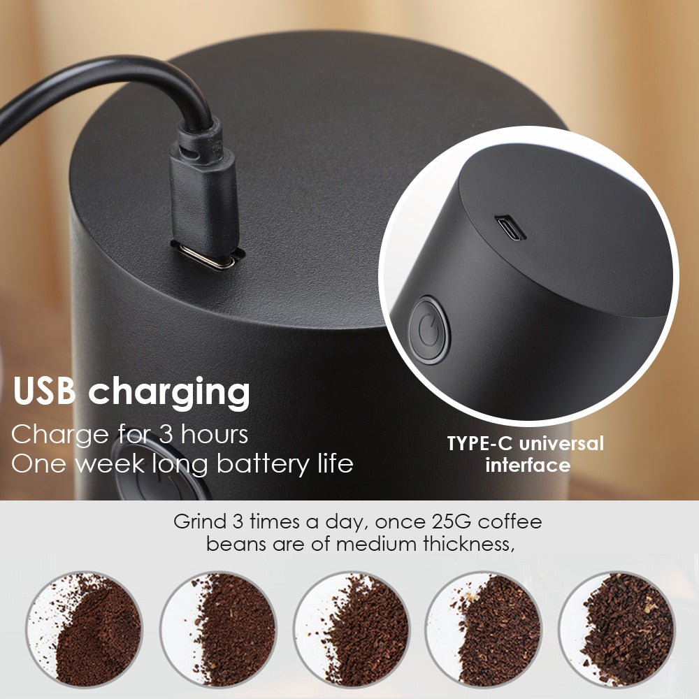 Moulin à café électrique portable - Chargeur USB