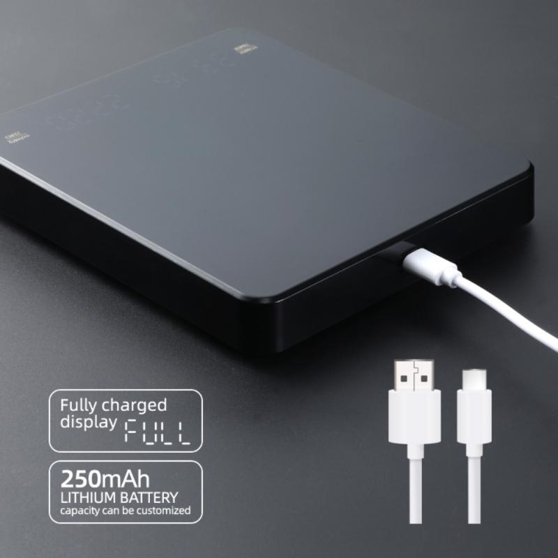 Balance de précision de cuisine avec minuterie LED numérique 3KG/0.1g