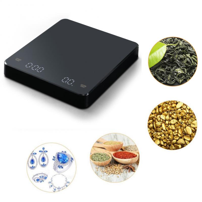 Küchen-Präzisionswaage mit digitalem LED-Timer 3 kg / 0,1 g
