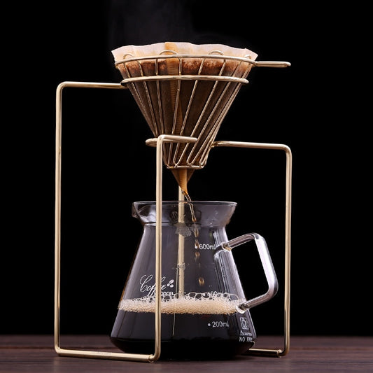 Coffee Filters Coffee Maker Dripper Geometric, Reusable Pour Over Coffee Filter Stand,Permanent Filter Basket
