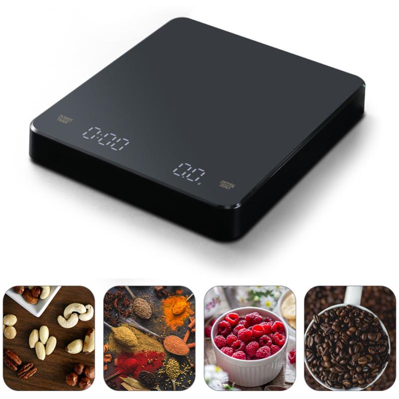 Küchen-Präzisionswaage mit digitalem LED-Timer 3 kg / 0,1 g